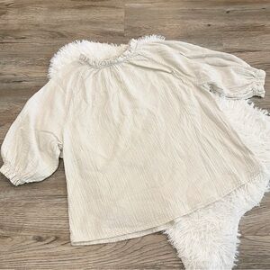 Sundays Alex Gauze Top 2 Women Cottagecore Coastal Grandma Core Natural